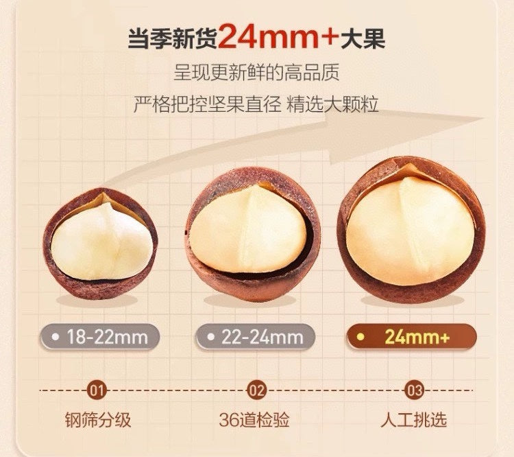 原味夏威夷果 500g｜果大壳薄 0添加内赠开口器
