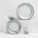 16-piece set of ceramic bark glaze with embossed design