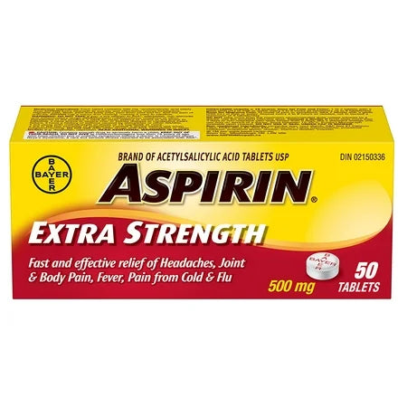 ASPIRIN® Extra Strength感冒药 500mg 50粒