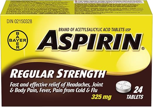 ASPIRIN Regular Strength感冒药325mg 24粒