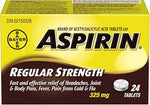 ASPIRIN Regular Strength感冒药325mg 24粒