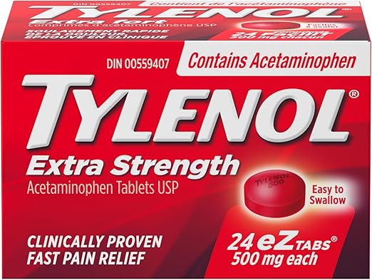 Tylenol Extra Strength Pain Reliever/Fever Reducer, 500 mg, 24 Caplets