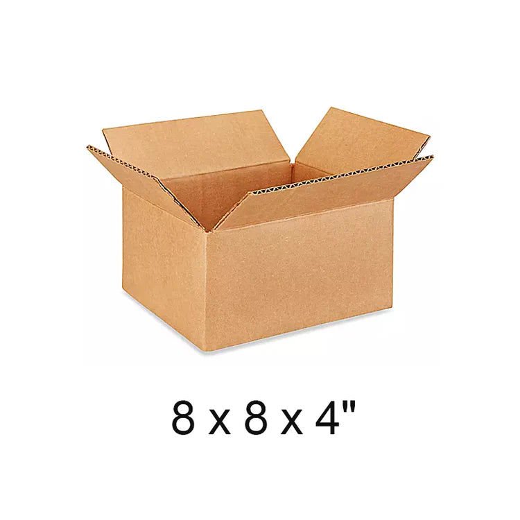 8 X 8 X 4" Lightweight 32 ECT Corrugated Boxes