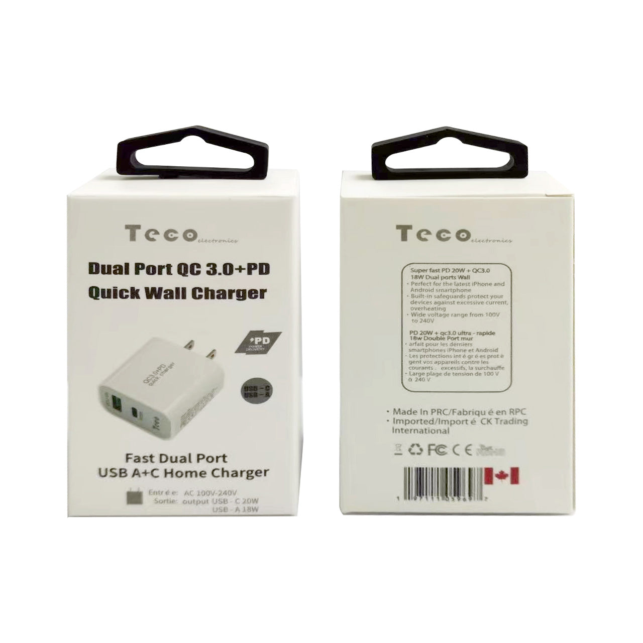 Teco PD+USB 双口旅充