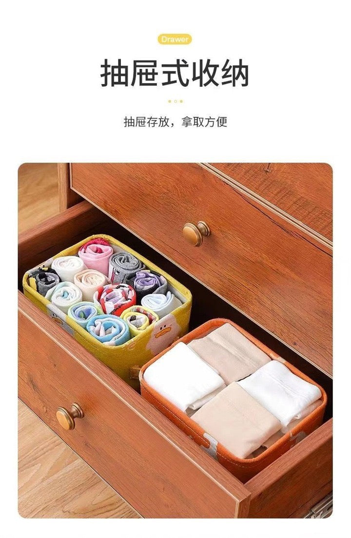 Desktop storage for household cosmetics, snacks, and sundries, made of fabric