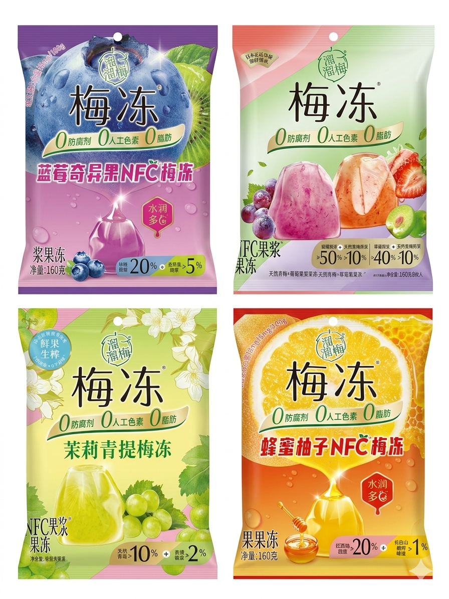 溥溥 梅梅冻 160g 多口味可选