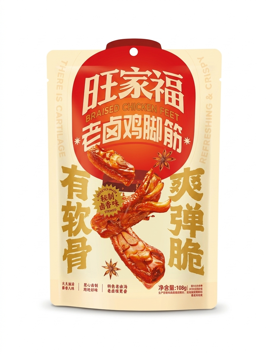 旺家福老卤鸡脚筋 108g 卤香弹牙