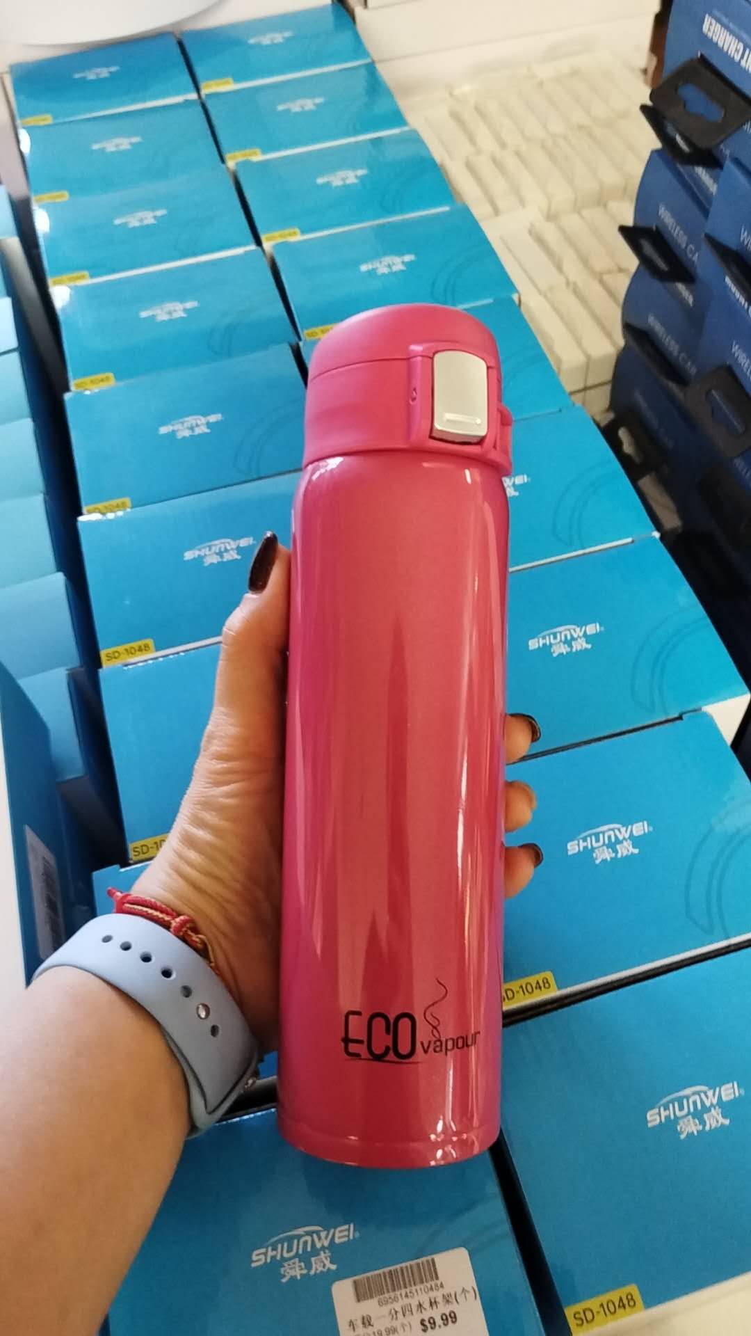 eco 防护扣304不锈鈢保温杯 450ml｜红色