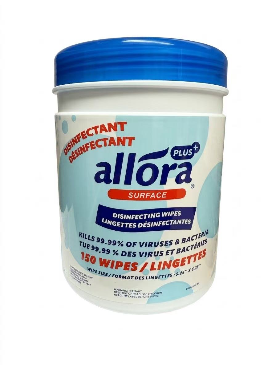 Allora Plus 多表面消毒湿巾 150片/桶｜家居办公必备
