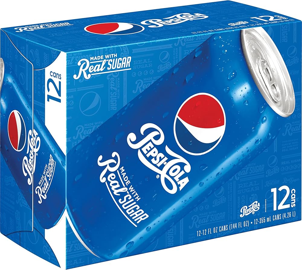 PEPSI REAL SUGAR CANS 355ML 12/CT
