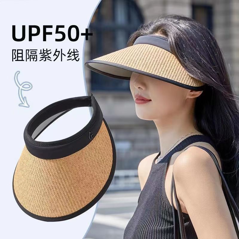 Special Offer Korean Style Instagram Influencer Sun Visor Straw Duckbill Hat