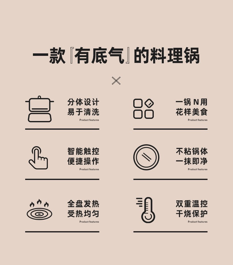 Internet-famous multi-functional split electric hot pot 110v North American version
