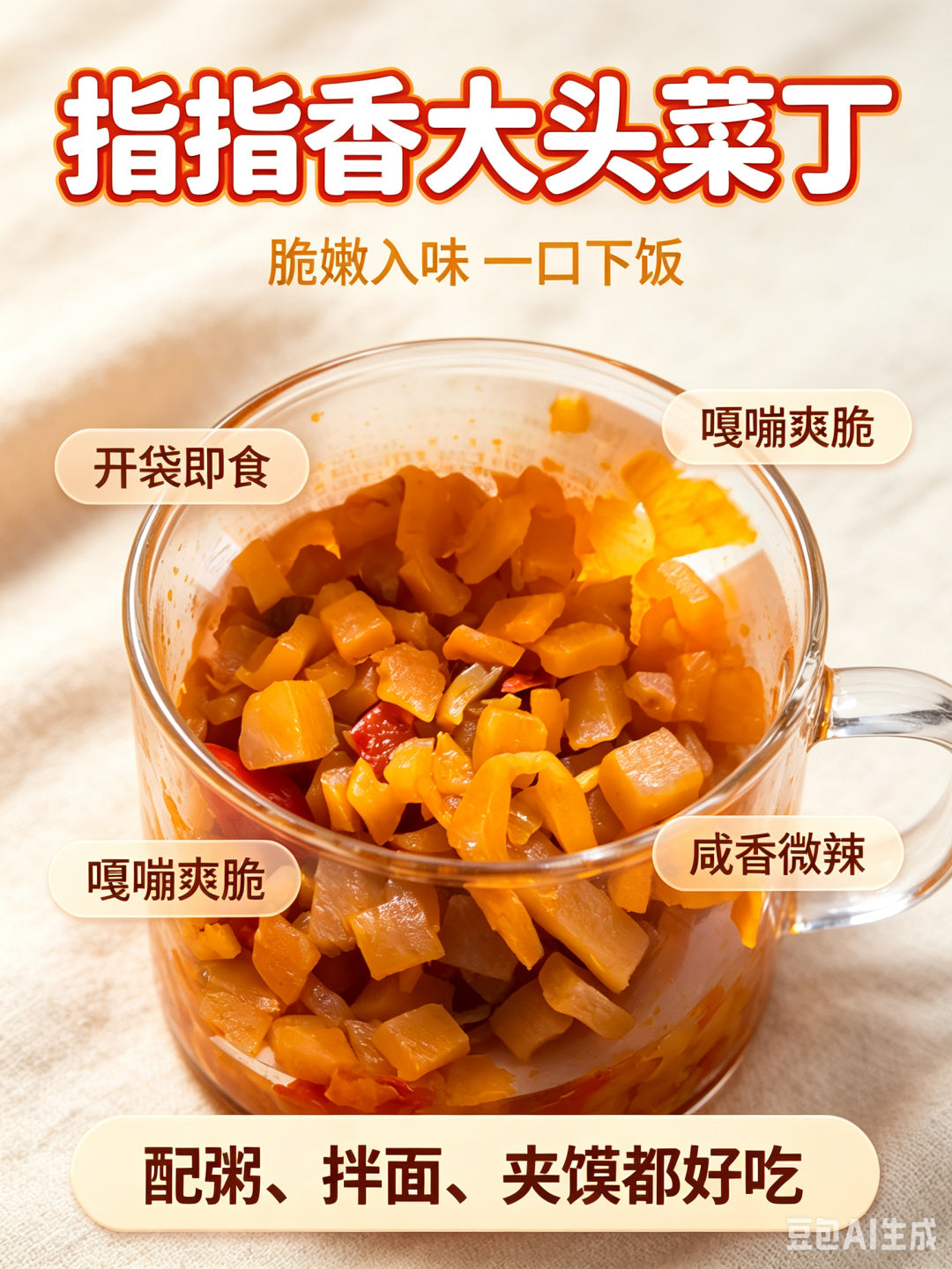 指指香 香脆大头菜 45g/盒｜下饭伴侣