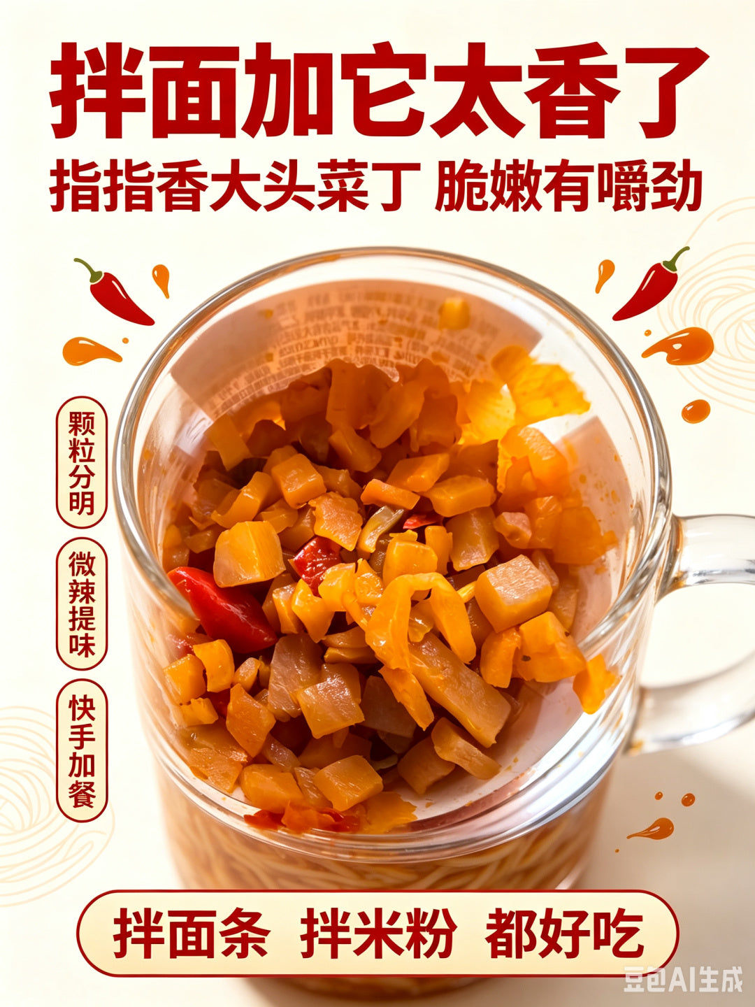 指指香 香脆大头菜 45g/盒｜下饭伴侣