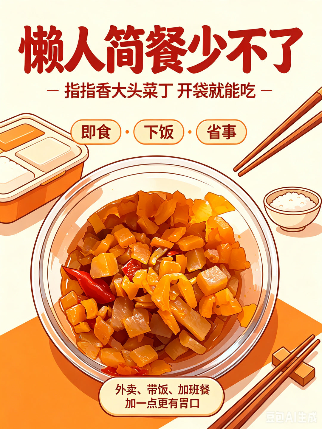 指指香 香脆大头菜 45g/盒｜下饭伴侣
