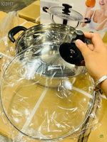 厨霸30cm不锈钢鸳鸯锅带玻璃盖
