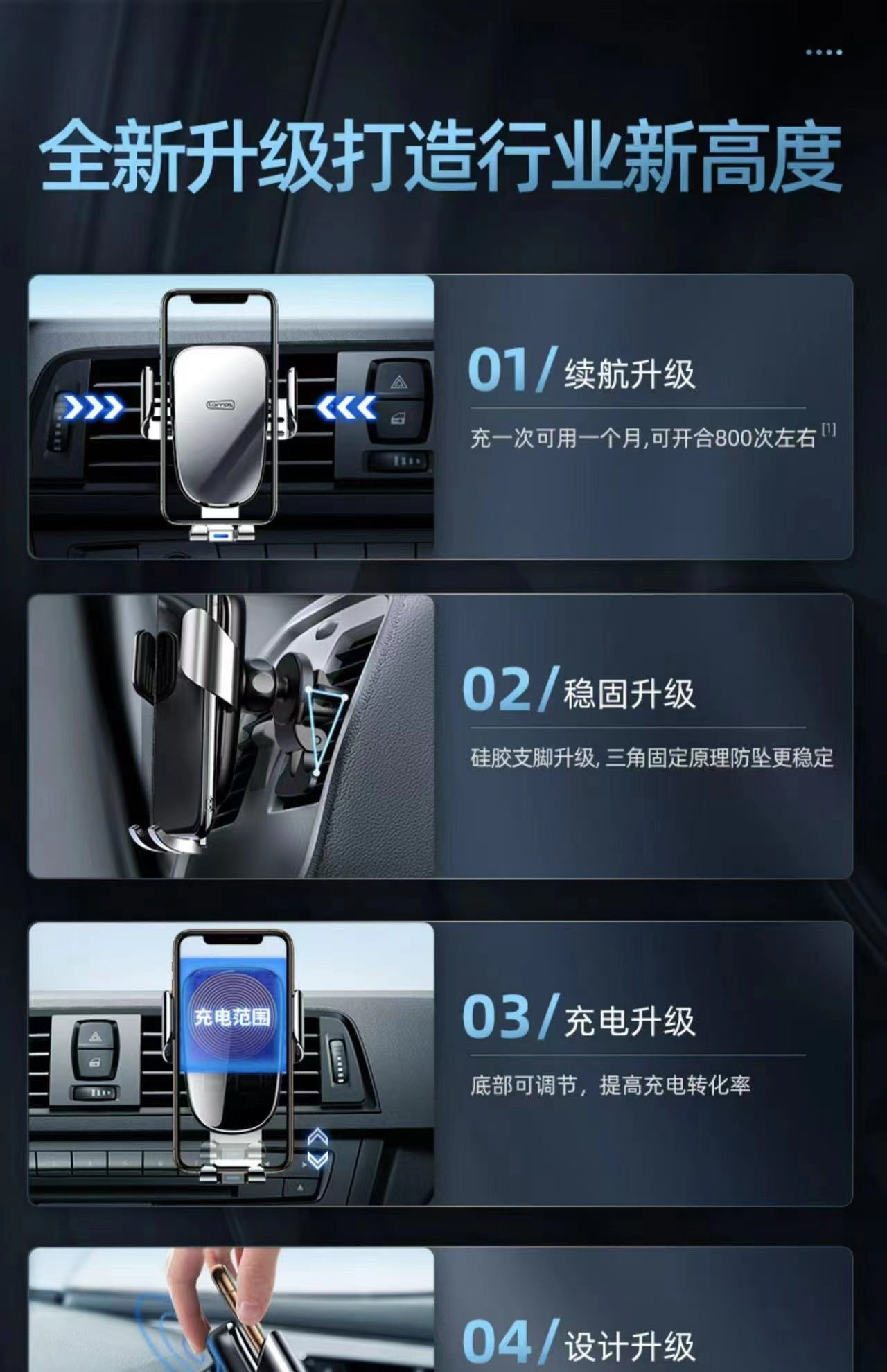 Car Wireless Charging Phone Mount