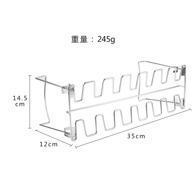 Portable Stainless Steel Chicken Leg Rack (Foldable)