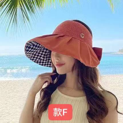 Korean-style open-top bucket hat