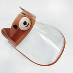 Kids' High-Definition Transparent Protective Face Shield, Anti-droplet Goggles, Face Cover for Kindergarten Babies, Cartoon Hat