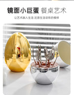 316不锈钢金蛋果叉甜品勺套装（赠品）