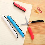 得力钢笔式便携折叠剪刀