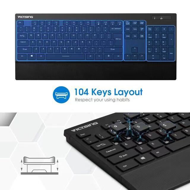 🦅In stock️Vicsting Wireless Bluetooth Keyboard and Mouse 🖱️ Set