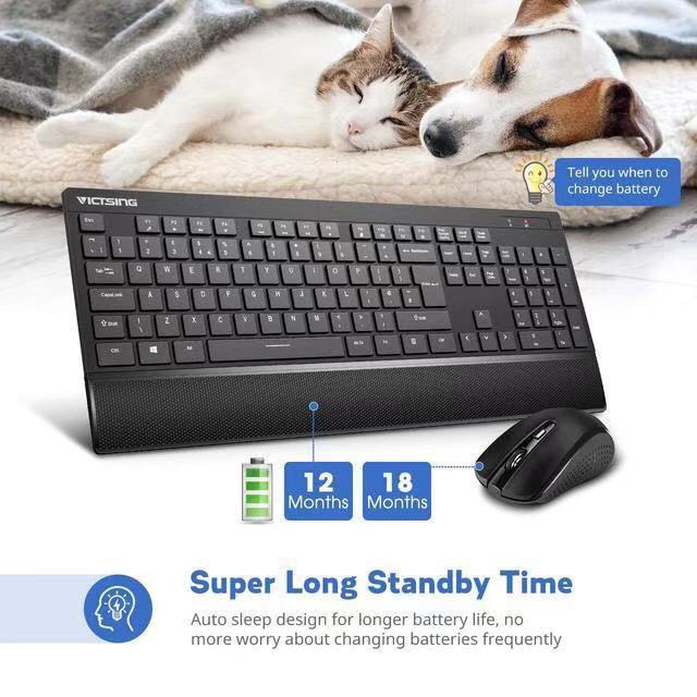 🦅In stock️Vicsting Wireless Bluetooth Keyboard and Mouse 🖱️ Set