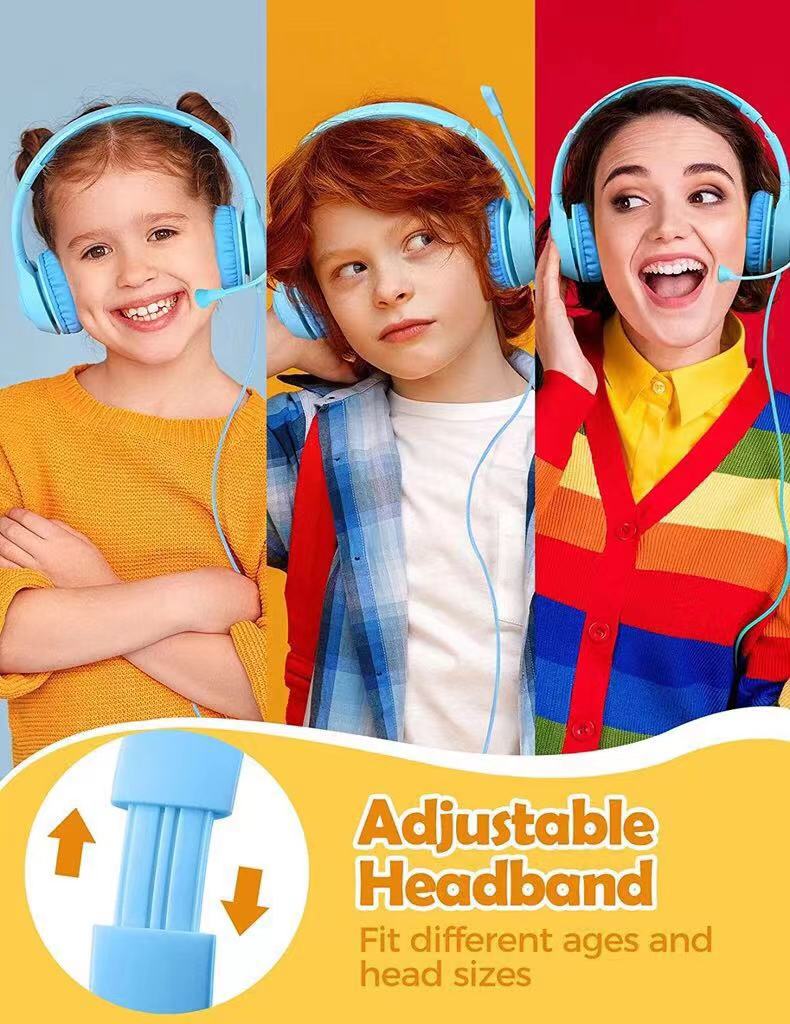 Mpow LH1 Kids Headphones with Microphone - a must-have for online classes! Blue!