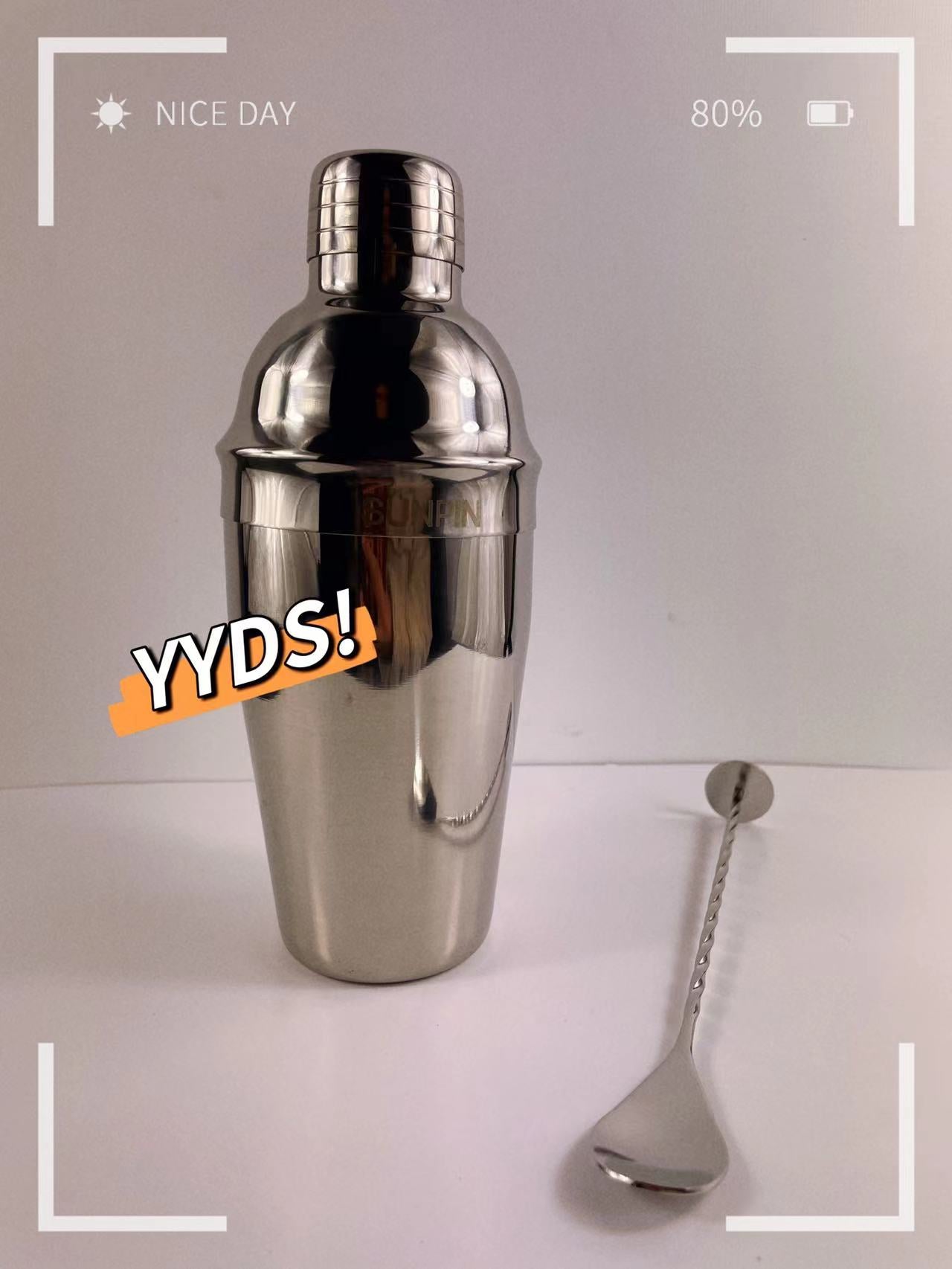 Stainless Steel Cocktail Shaker 3-piece Set