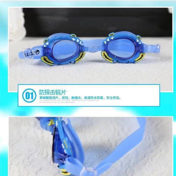 Kids swimming goggles + nose clip + earplugs set
